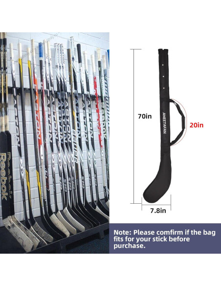 Bolsa para Palos de Hockey ANEETAFAN, Impermeable 177.8 cm