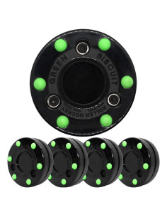Puck de Hockey sobre Patines Green Biscuit 4 Unidades 7.62 cm
