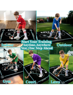 Alfombra de Entrenamiento de Hockey Nereusfwater 150x88cm Antideslizante 2