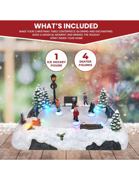 Pista de Patinaje de Hockey Top Treasures - Pueblo Navideño Musical