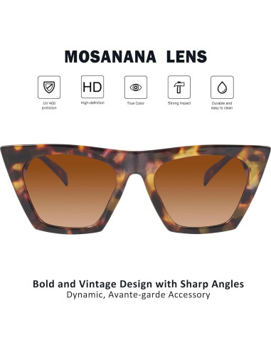 Gafas de Sol Mosanana Estilo Ojo de Gato UV400