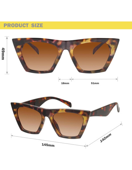 Gafas de Sol Mosanana Estilo Ojo de Gato UV400 Gafas de Sol Mosanana Estilo Ojo de Gato UV400