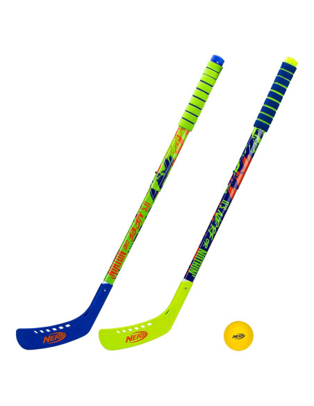 Conjunto de Hockey NERF Proshot para Niños - 2 Palos Ajustables + Pelota