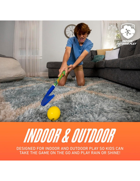 Conjunto de Hockey NERF Proshot para Niños - 2 Palos Ajustables + Pelota