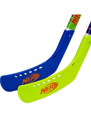 Conjunto de Hockey NERF Proshot para Niños - 2 Palos Ajustables + Pelota