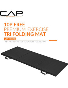 Mat de Ejercicio Plegable CAP Barbell 182.88x60.96cm Antidesgarro 2