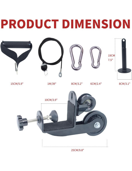 Sistema de Poleas para Entrenamiento de Lucha de Brazos CONBUT AWT