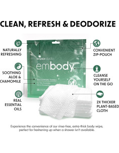 Toallitas Corporales Wipex Embody 25ct - Ecológicas y Veganas 2