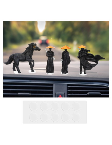 Conjunto 4 Figuras Guerreros Chinos en Resina 5cm - Decoración