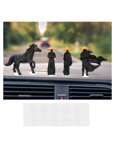 Conjunto 4 Figuras Guerreros Chinos en Resina 5cm - Decoración