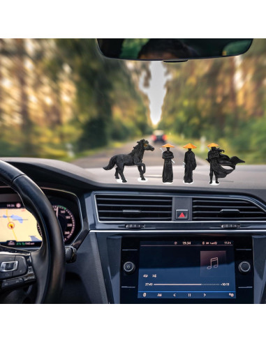 Conjunto 4 Figuras Guerreros Chinos en Resina 5cm - Decoración