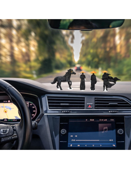 Conjunto 4 Figuras Guerreros Chinos en Resina 5cm - Decoración