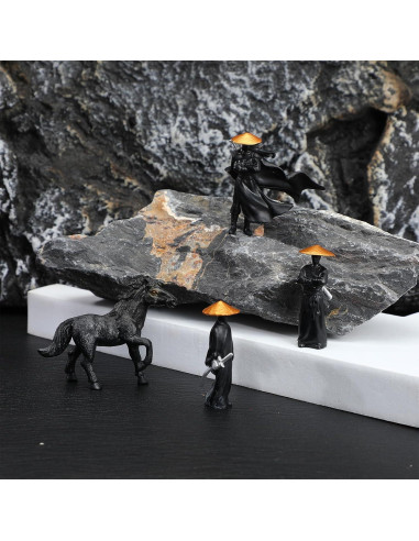 Conjunto 4 Figuras Guerreros Chinos en Resina 5cm - Decoración