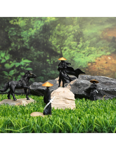 Conjunto 4 Figuras Guerreros Chinos en Resina 5cm - Decoración