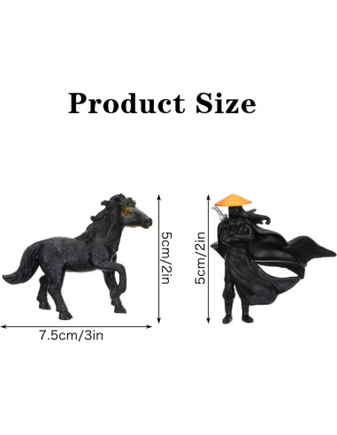 Conjunto 4 Figuras Guerreros Chinos en Resina 5cm - Decoración