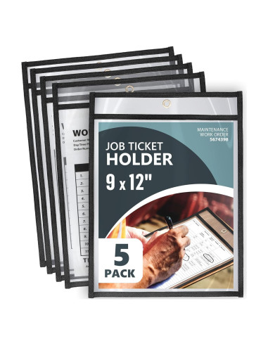 Paquete de 5 Sujetadores de Tickets JUZARI 9x12 cm Alta Resistencia