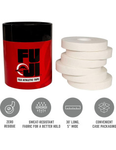 Cinta para Dedos de Jiu-Jitsu y Judo FUJI - 6 Rollos 30 pies 2