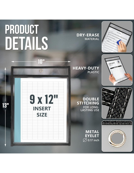 Paquete de 5 Sujetadores de Tickets JUZARI 9x12 cm Alta Resistencia