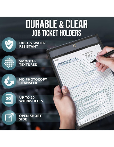 Paquete de 5 Sujetadores de Tickets JUZARI 9x12 cm Alta Resistencia