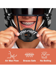 Protector Bucal Deportivo SLEEFS Dios Primero Negro - Juvenil 2