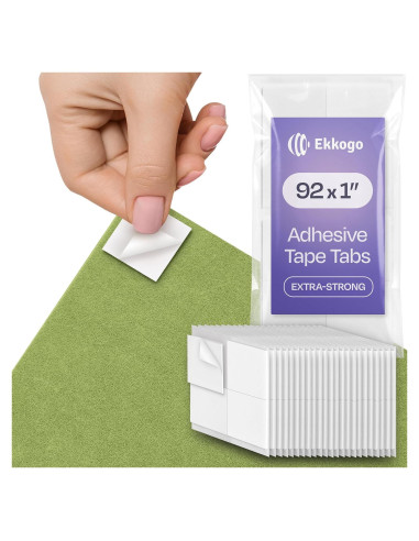 Cinta Doble Cara Ekkogo 92-Pack Autoadhesiva 12x5.7 cm