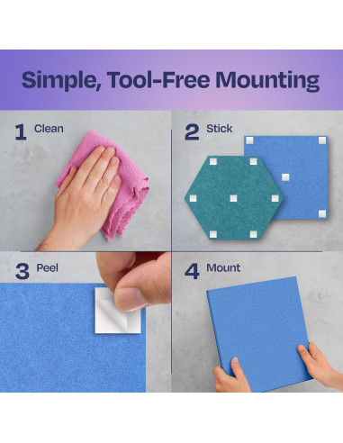 Cinta Doble Cara Ekkogo 92-Pack Autoadhesiva 12x5.7 cm