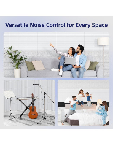 Paneles Acústicos Autoadhesivos Vieshful 30x30cm Paquete de 10