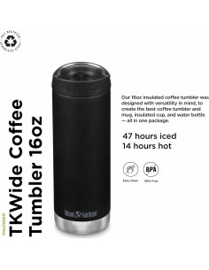 Vaso Térmico Klean Kanteen TKWide 473 ml Negro - Acero Inoxidable 2