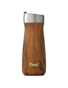 Botella Térmica S'well Commuter 16oz Acero Inoxidable Teakwood
