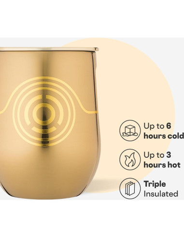 Copa de Vino Sin Tallo Corkcicle 12 oz Aislada C3PO