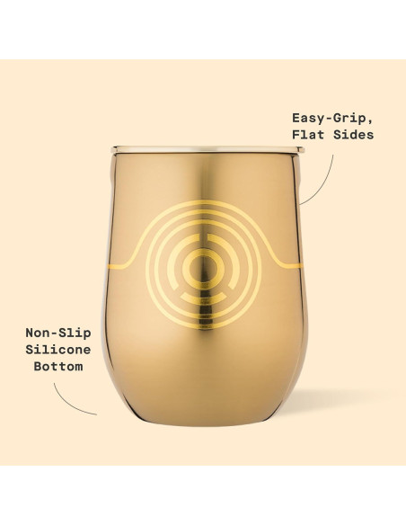 Copa de Vino Sin Tallo Corkcicle 12 oz Aislada C3PO