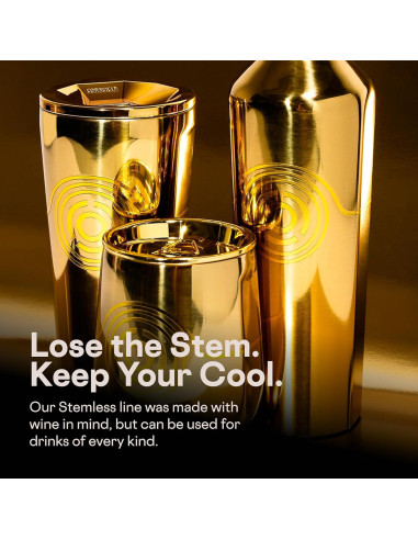 Copa de Vino Sin Tallo Corkcicle 12 oz Aislada C3PO