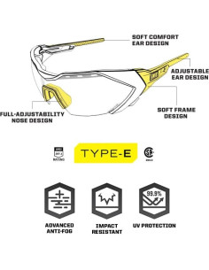Gafas de Seguridad Mechanix Wear Vision Type-E Anti Niebla 2