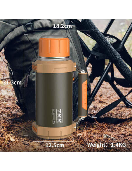 Botella Aislada TKK de Acero Inoxidable 1.8L Naranja