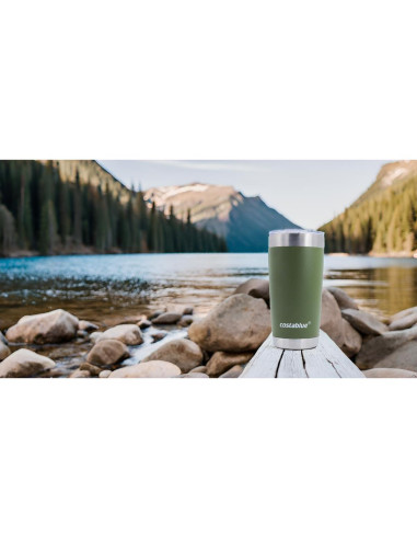 Taza de Café de Viaje Costablue 0.59L Acero Inoxidable Aislada