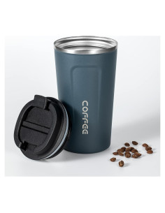 Taza de Café de Viaje MAGA 510ml Aislada Antiderrames Marfil