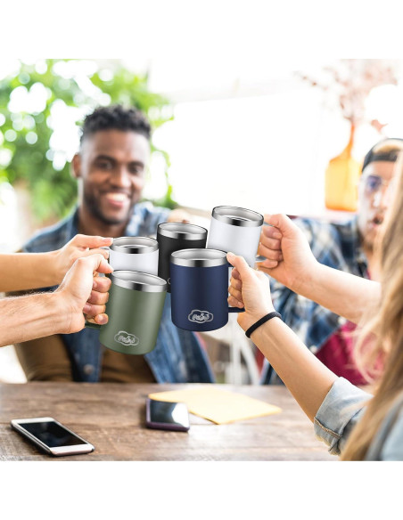 Taza de café aislada CoolSub 12oz verde militar 4 unidades