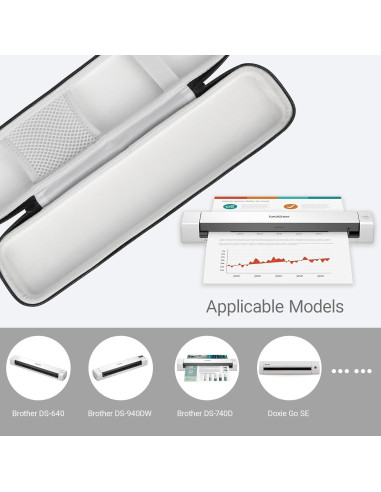 Funda de Viaje para Escáner Brother y Doxie Compacto - Negro