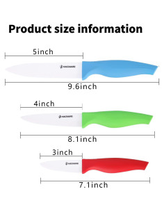 Juego de cuchillos de cerámica 6 piezas Magiware - Rojo 2