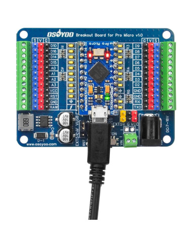 Placa de Expansión OSOYOO Pro Micro - GPIO, 5V/2A, 72x54mm
