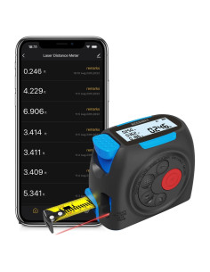 Cinta Métrica Digital ACEGMET DT30 40m y 5m LCD Retroiluminada