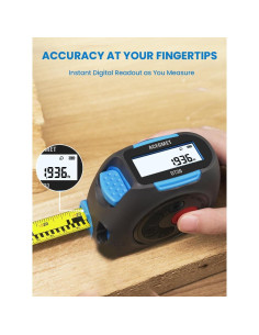 Cinta Métrica Digital ACEGMET DT30 40m y 5m LCD Retroiluminada 2