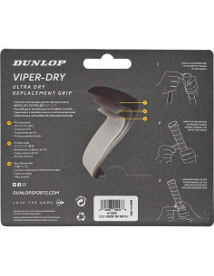 Overgrip Dunlop Sports Viper Dry Tenis Negro 1 Grip 2