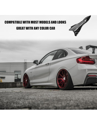 10 PCS Difusores de Aleta de Tiburón YTFRL para Auto - Fibra de Carbono