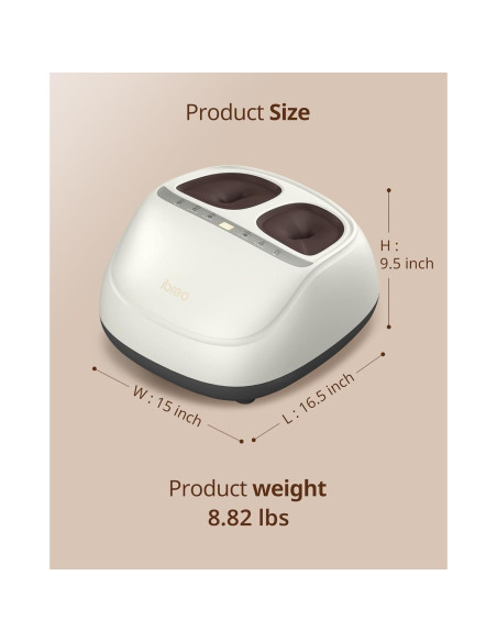 Masajeador de pies Shiatsu Beirelaxed Pie 3 con calor y compresión