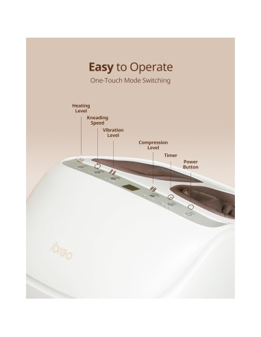 Masajeador de pies Shiatsu Beirelaxed Pie 3 con calor y compresión