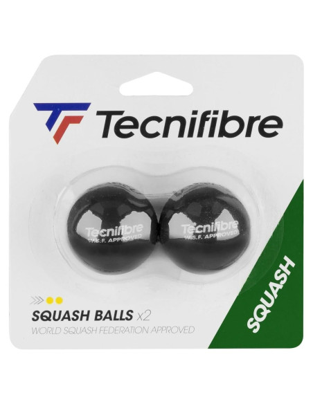 Pelotas de Squash Tecnifibre Doble Punto Amarillo - Paquete de 2