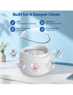 Limpiadora Ultrasónica de Joyas Gooljor 200ml 42kHz Acero Inoxidable 2