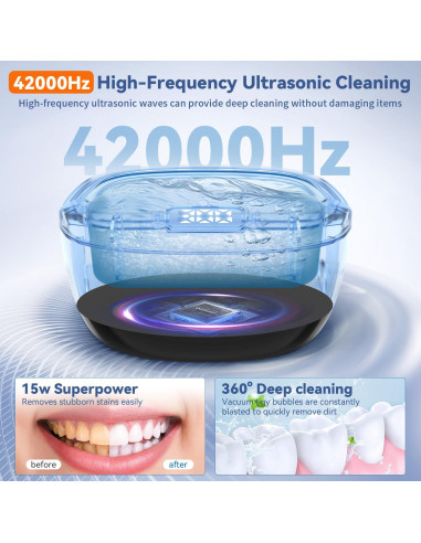 Limpiador Ultrasónico BEKOMIYA 150ML para Dentaduras y Joyería