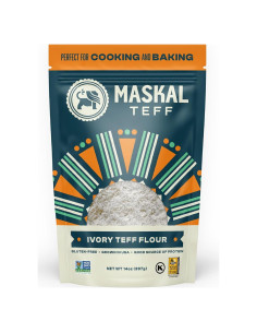 Harina de Teff Marfil Maskal 396g - Sin Gluten, Grano Entero